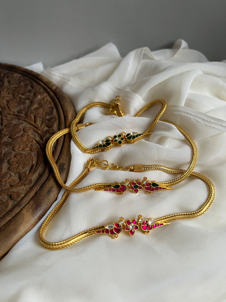 Kundan Parrot brass choker