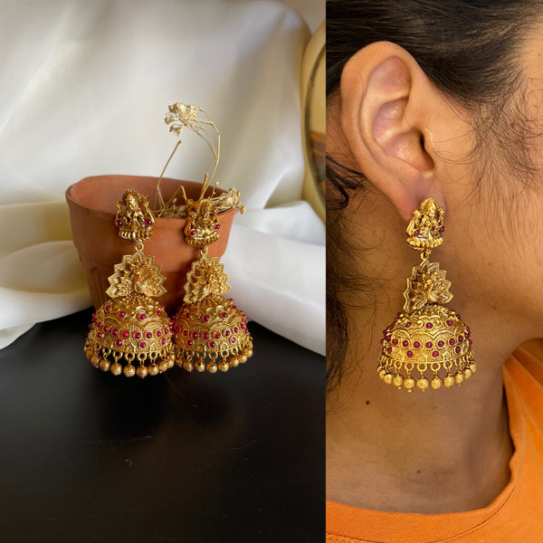 Lakshmi dancing peacock jhumkas