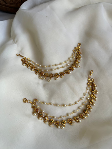 Kemp flower earring chain