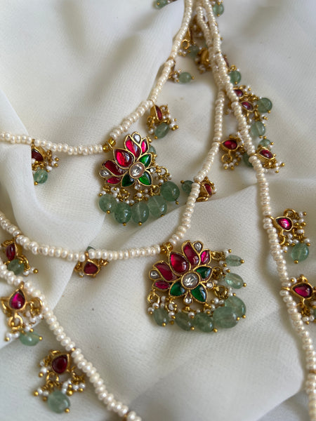 3 layer Kundan lotus Haran