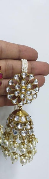 Kundan double layer Jhumkas