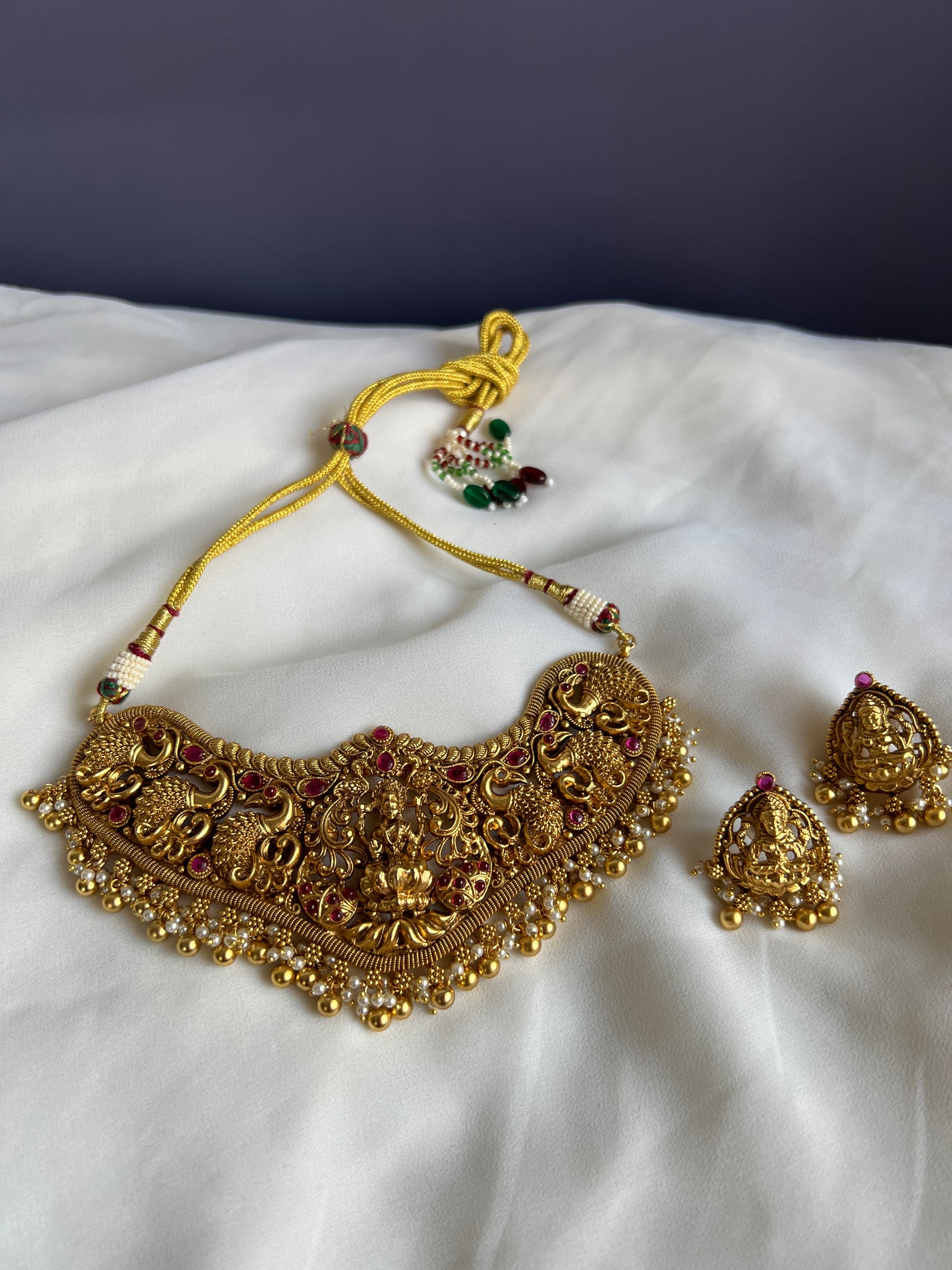 Kemp Lakshmi stiff choker with studs