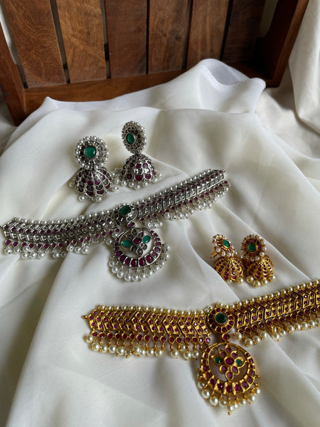 Vintage kemp attigai with Jhumkas
