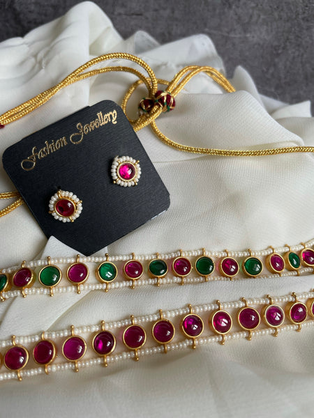 Delicate kemp choker with studs - Design A