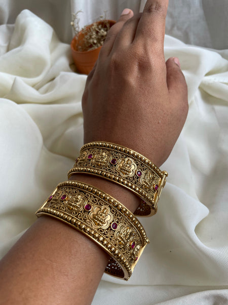 Bridal Lakshmi temple Bangles -2.4