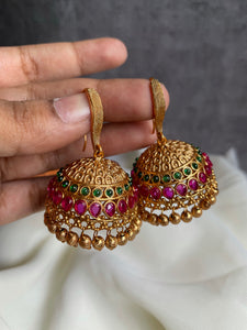 Jumbo traditional hook Jhumkas - Design C