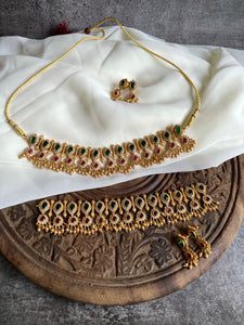 Kemp tear drop choker with studs