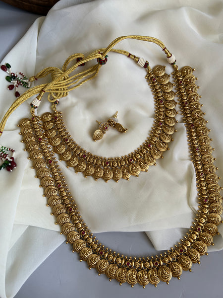 Lakshmi Coin bridal necklace with studs