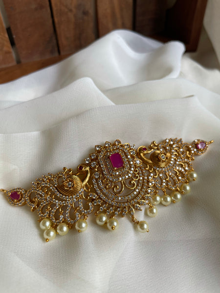 Ad stone regal choker with jhumkas