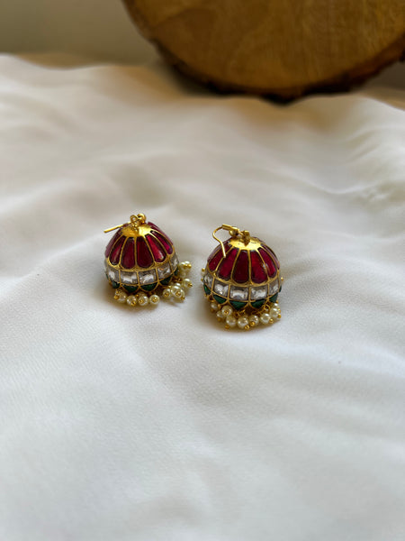 Kundan hook Jhumkas