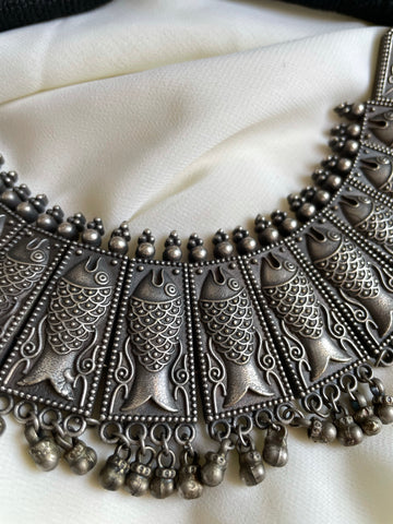 Madhubani tribal necklace with studs