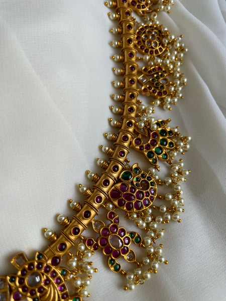 Shanku chakra namam guttapusalu haram with earrings