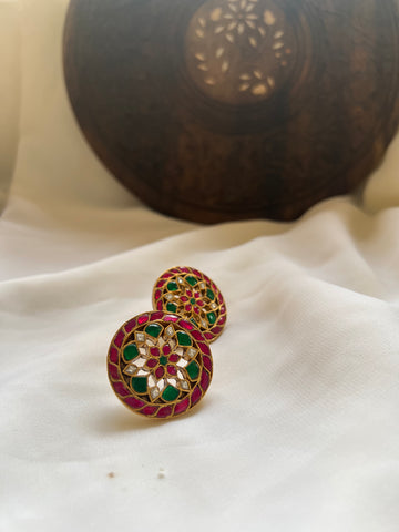 Jumbo Kundan silver studs PRE book