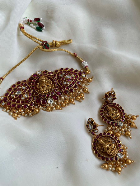 Premium Lakshmi kemp choker with earrings