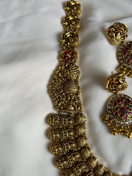 Bridal Lakshmi kemp necklace with Chaandbalis