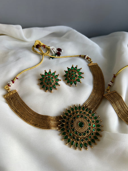 Kemp chakra choker with jumbo studs