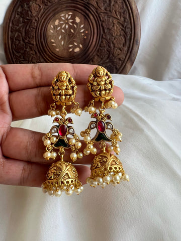 Kundan Lakshmi light weight jhumkas