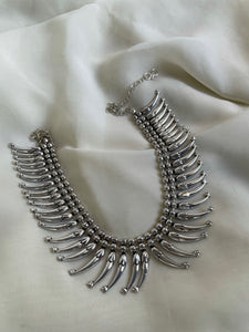 Oxidised spike necklace