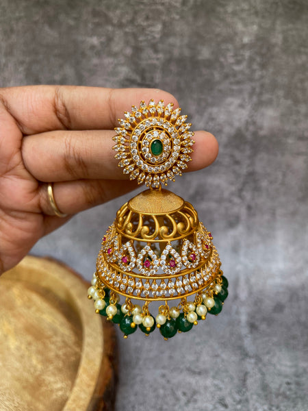 Ad cutwork Jhumkas Jumbo and mini