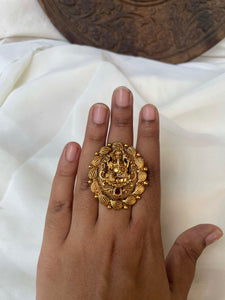 Ganesha adjustable ring