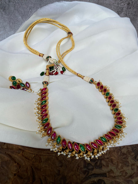 Reversible Kemp necklace with studs