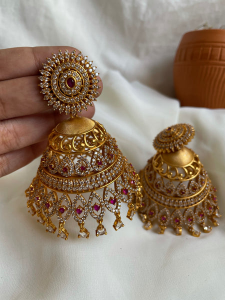 Ad cutwork Jhumkas Jumbo and mini