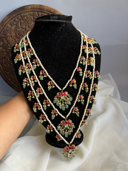 3 layer Kundan lotus Haran