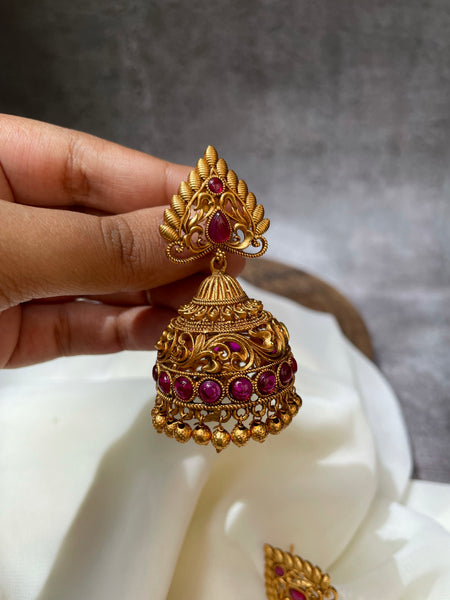 Non idol kemp bridal Jhumkas