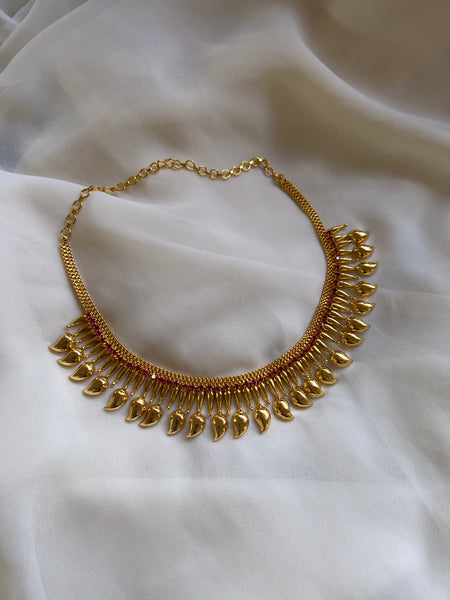 Kerala style manga mullamottu necklace
