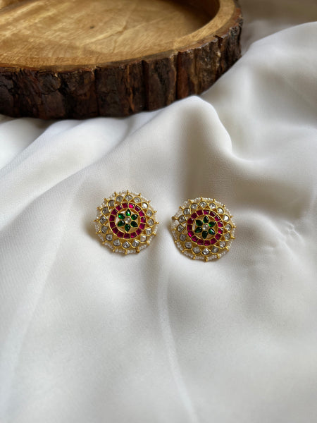 Kundan chakra studs