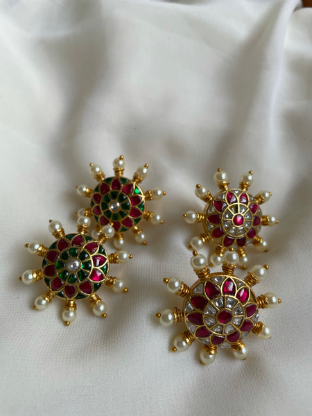 Kundan chakra studs