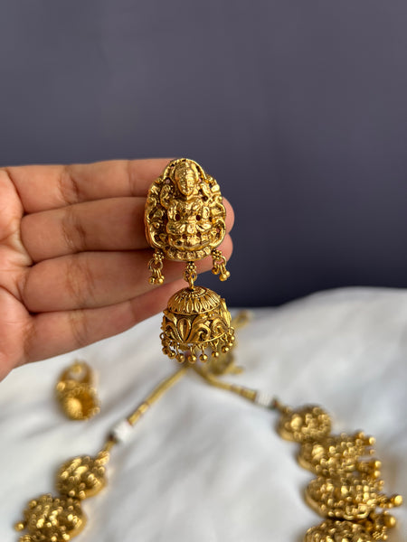 Nagas Lakshmi necklace with Jhumkas