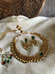 Designer antique necklace with studs C