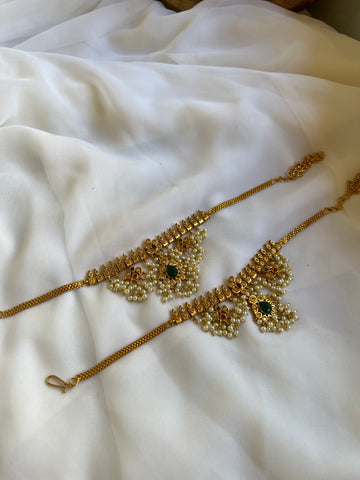 Bridal guttapusalu bajubaand cum choker ( sold as 1 piece/not pair )