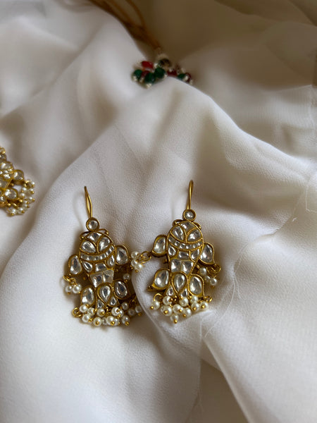 Madhubani Kundan necklace with matching earrings