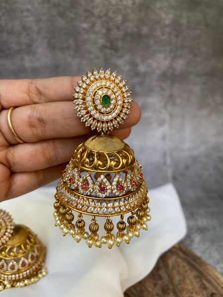 Ad cutwork Jhumkas Jumbo and mini