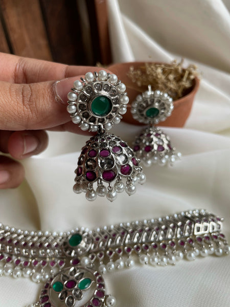 Vintage kemp attigai with Jhumkas