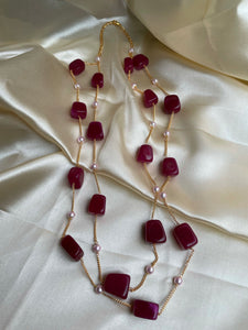 2 layer jumbo bead necklace