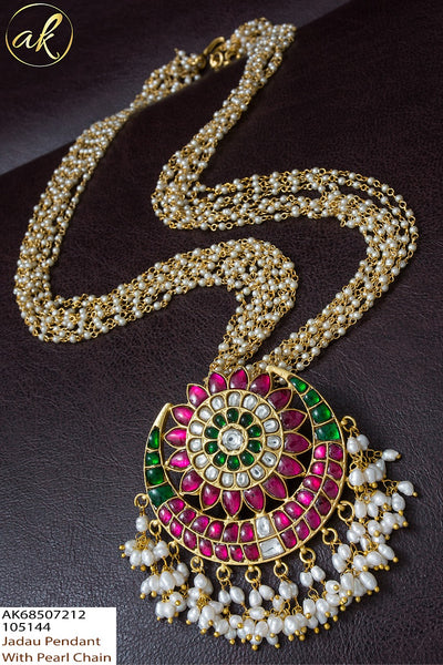 Kundan flower Pendant