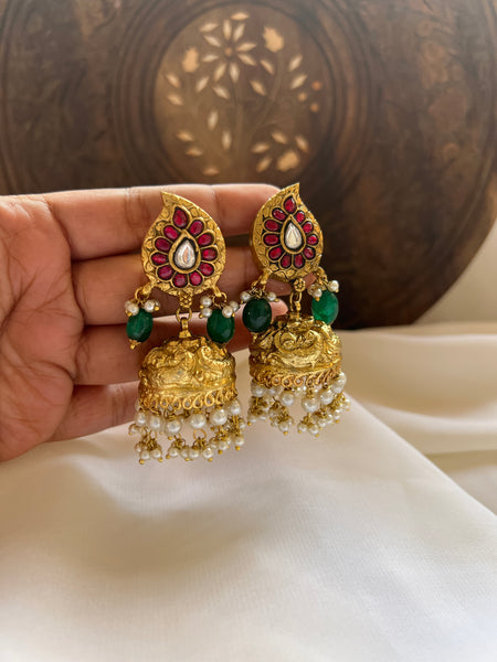 Kundan manga antique Jhumkas