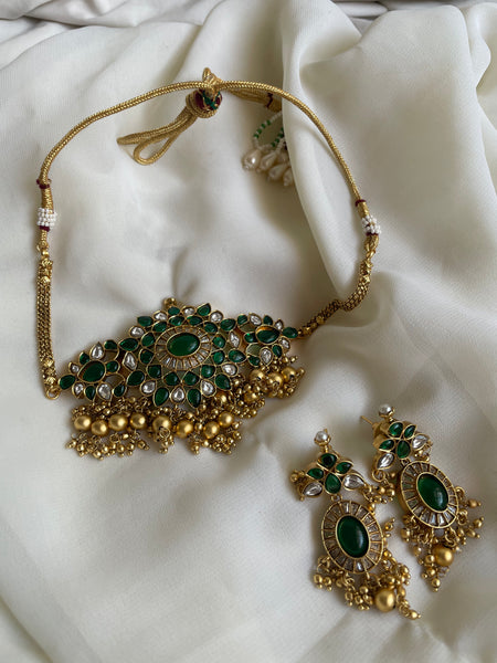 Kemp Jadau like choker with earrings