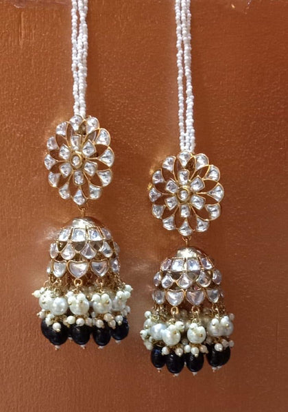 Kundan double layer Jhumkas