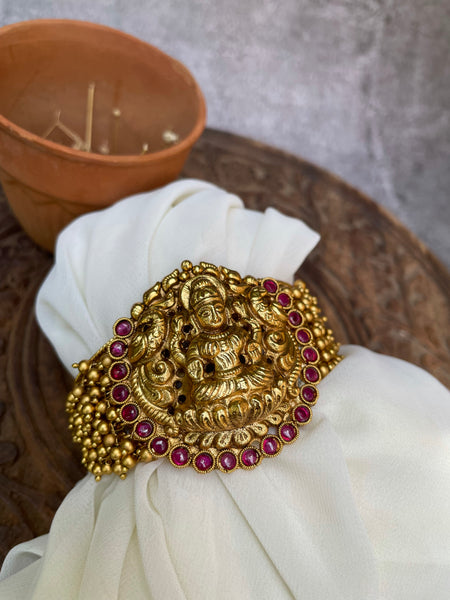 Nagas Lakshmi cluster bead semi bangle