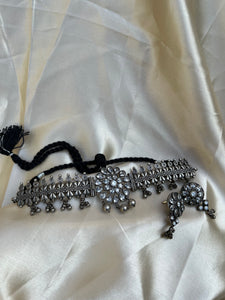 White stone antique choker with studs
