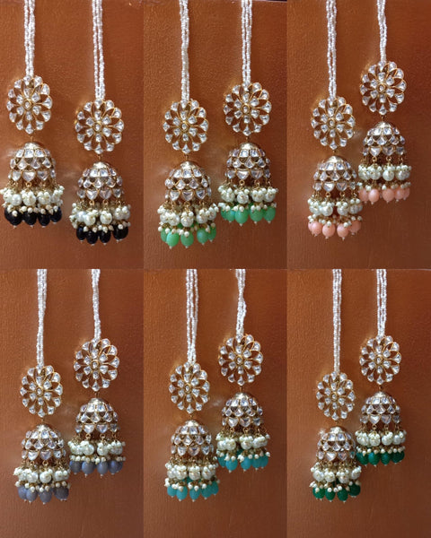 Kundan double layer Jhumkas