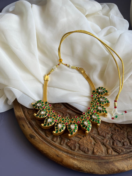 Reversible premium Manga Kundan necklace