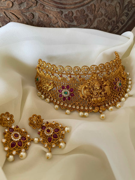 Lakshmi bridal full neck choker with earrings