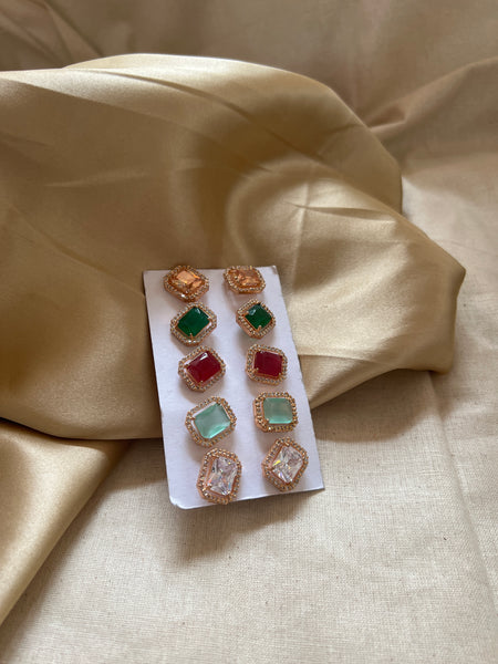 Rectangle stone studs