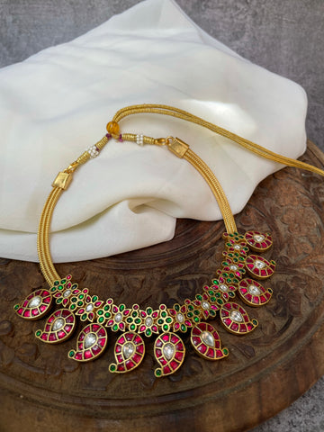 Classic Kundan manga necklace - new design