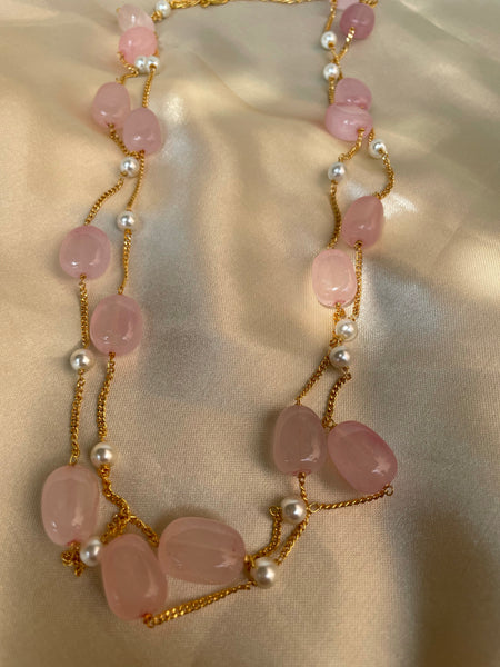 2 layer jumbo bead necklace